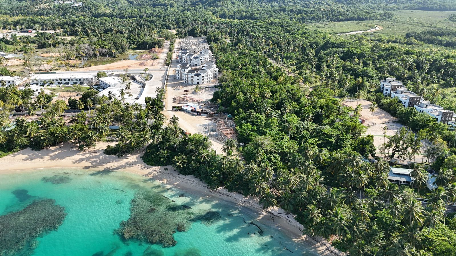 You could live right in front of the ocean in Playa Portillo, Las Terrenas